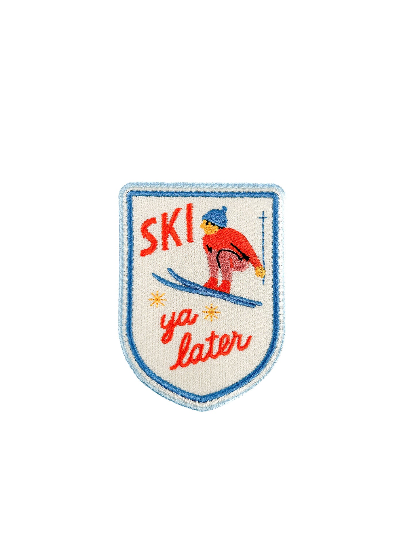 Embroidered Iron On Patch | Ski