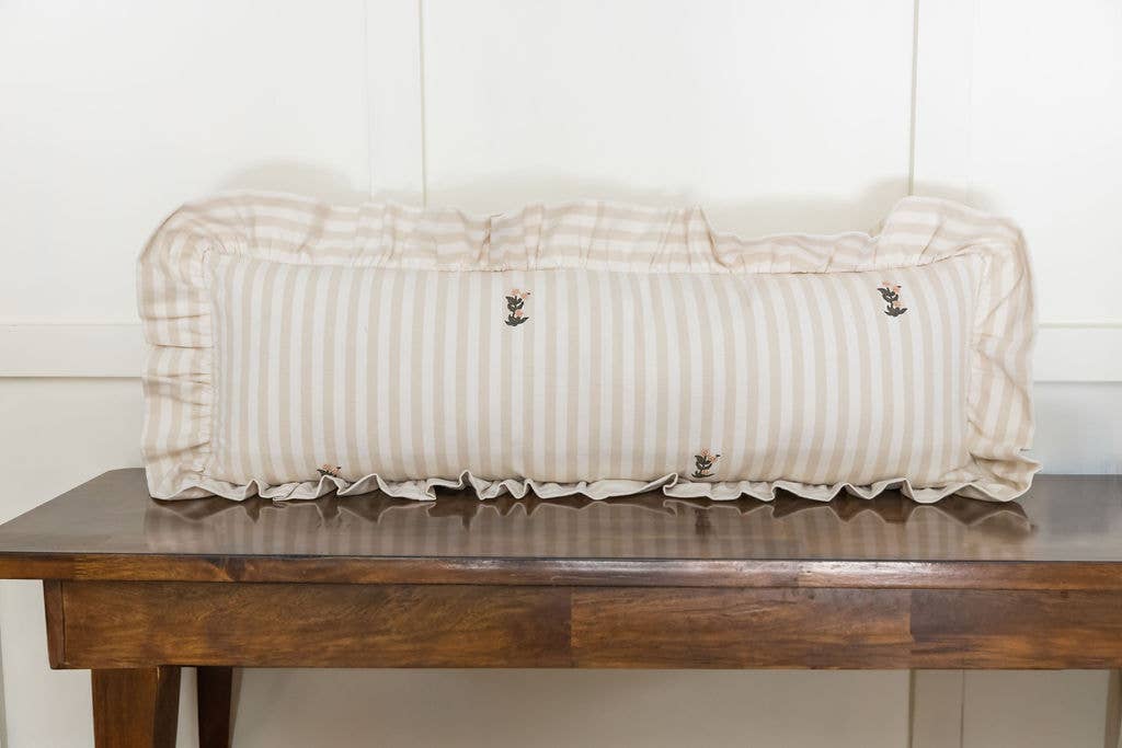Ruffled Lumbar Pillow