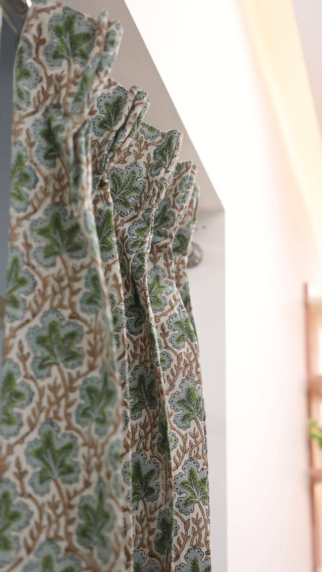 Block Print Plated Curtain