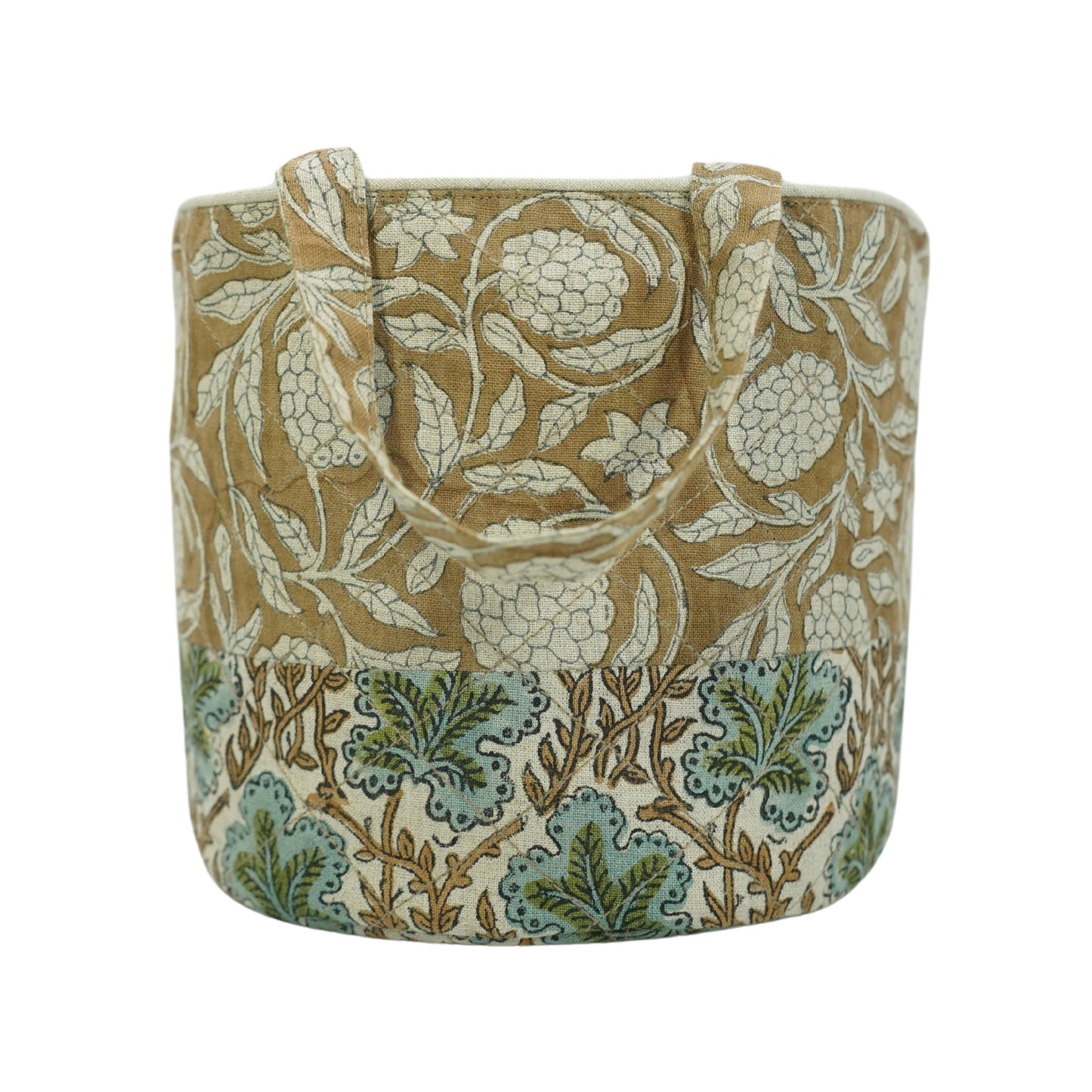 Block Print Linen Baskets - Set of 3
