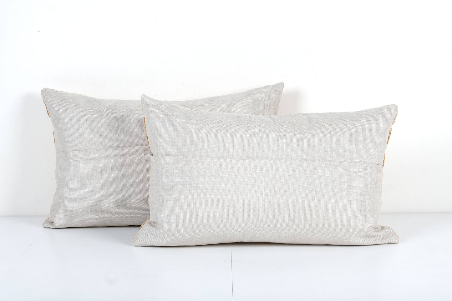 Vintage Suzani Lumbar Pillow | Faded Neutral