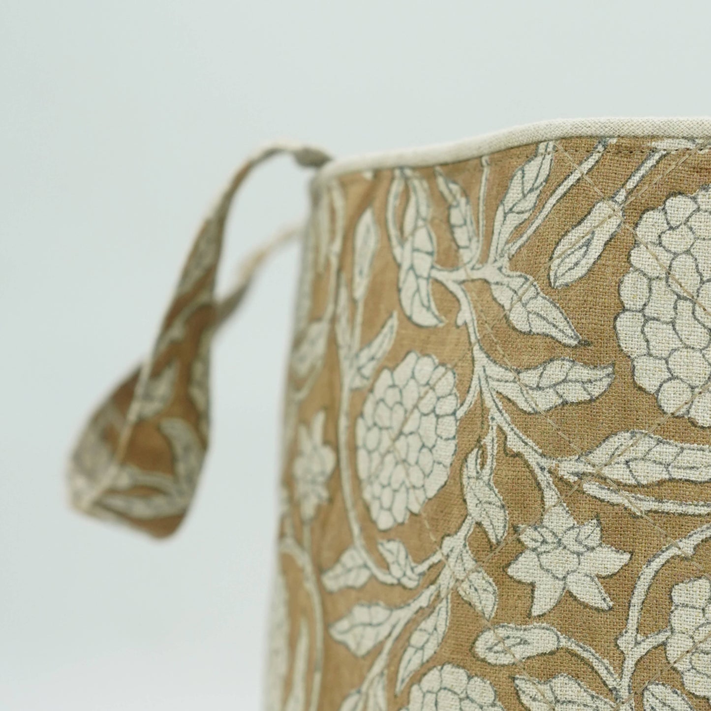 Block Print Linen Baskets - Set of 3