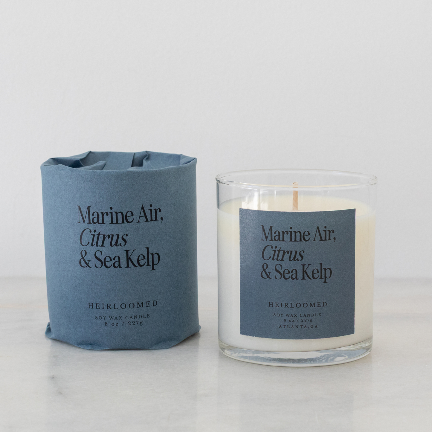 Marine Air, Citrus, Sea Kelp - 8 oz Soy Candle