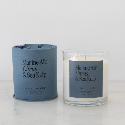 Marine Air, Citrus, Sea Kelp - 8 oz Soy Candle