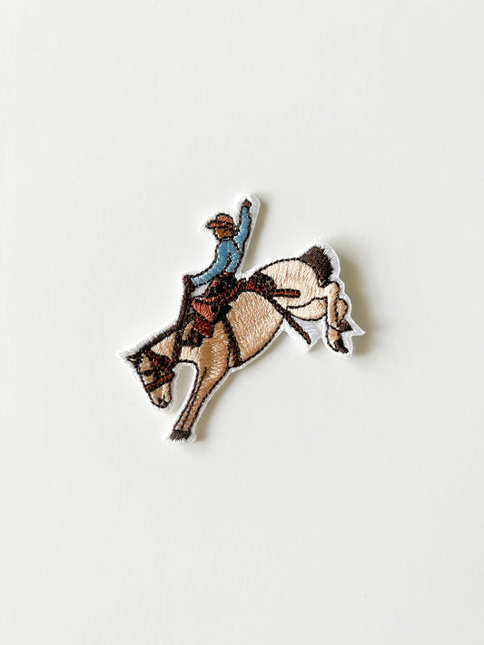 Embroidered Iron-On Patch | Rodeo Horse