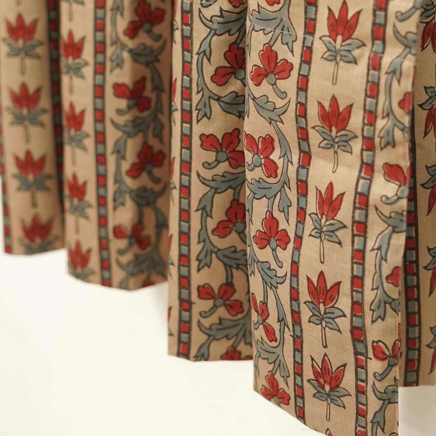 Block Print Linen Curtain