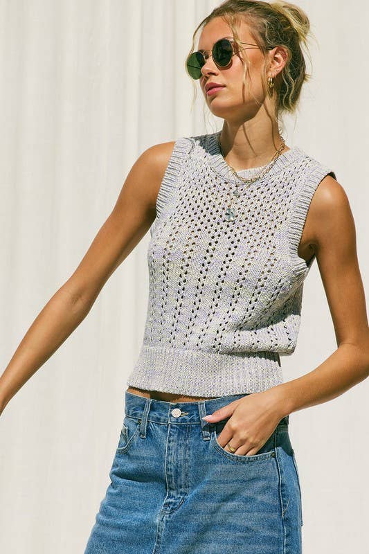 Knit Vest |Lilac