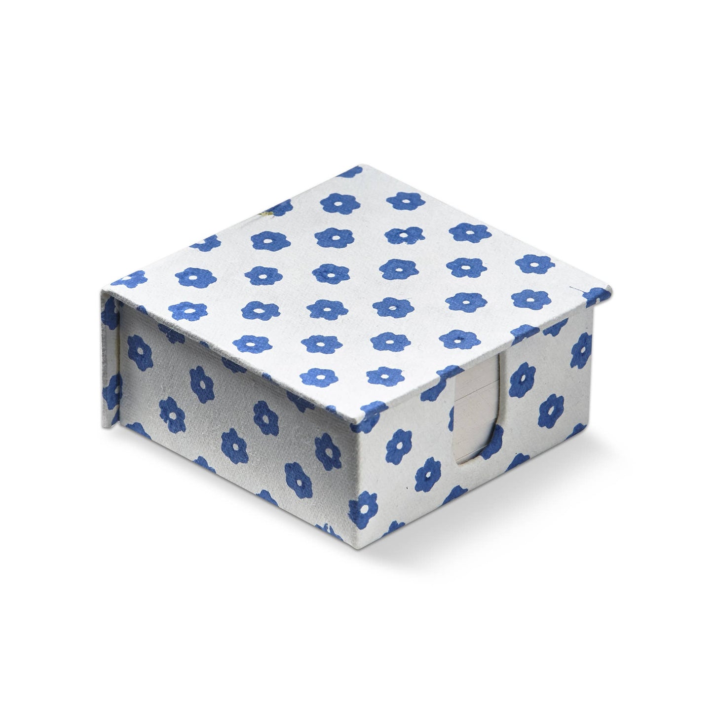 Artisan Block Print Handmade Paper Memo Pad Blue