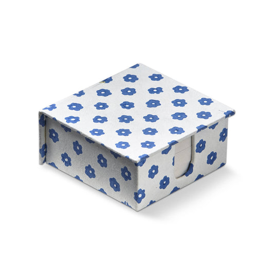 Artisan Block Print Handmade Paper Memo Pad Blue