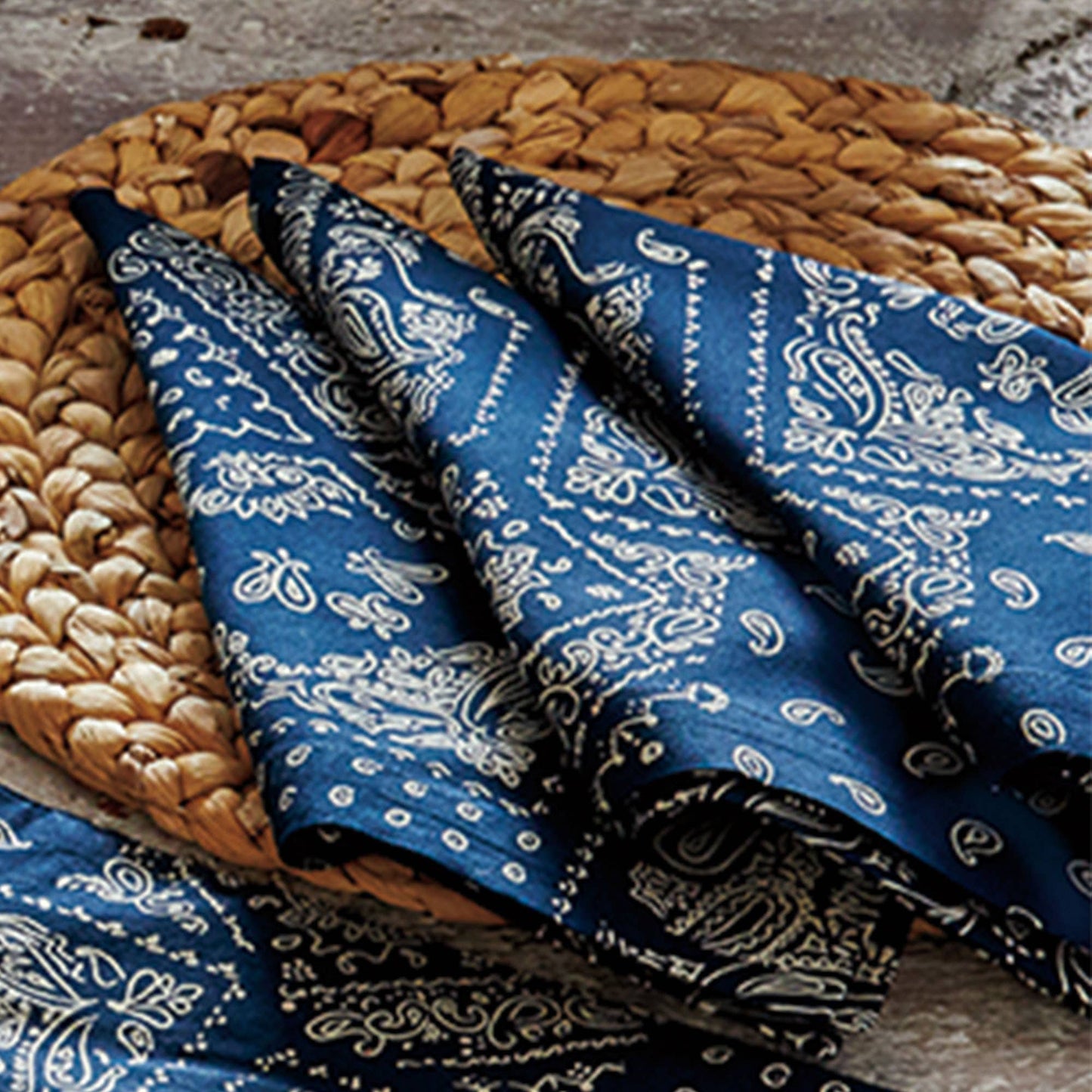 Bandana Napkin Set Of 4 - Blue