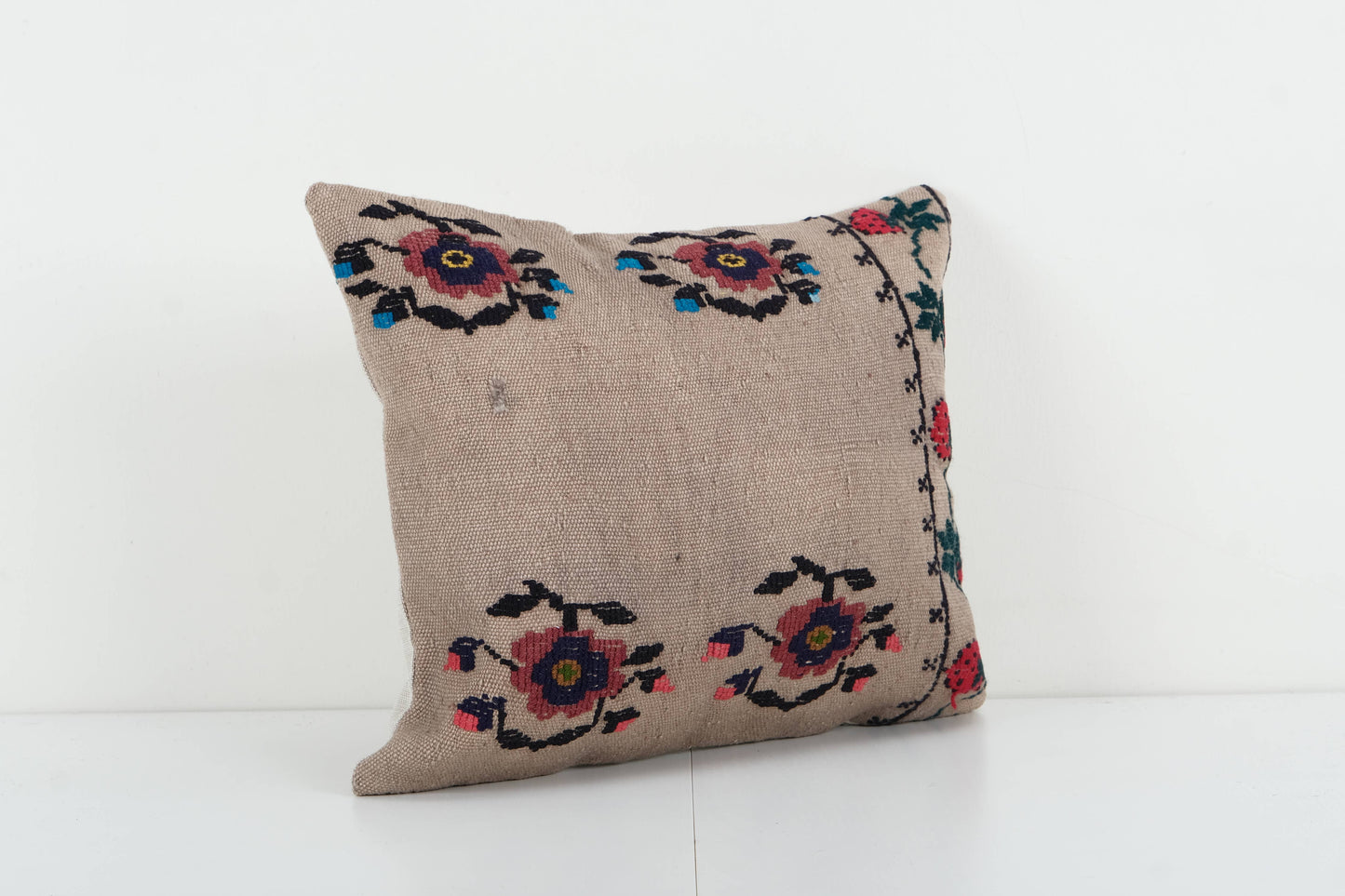 Turkish Kilim Pillow Case | Floral
