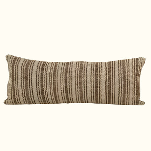 Vintage Lumbar Pillow | Neutral Striped