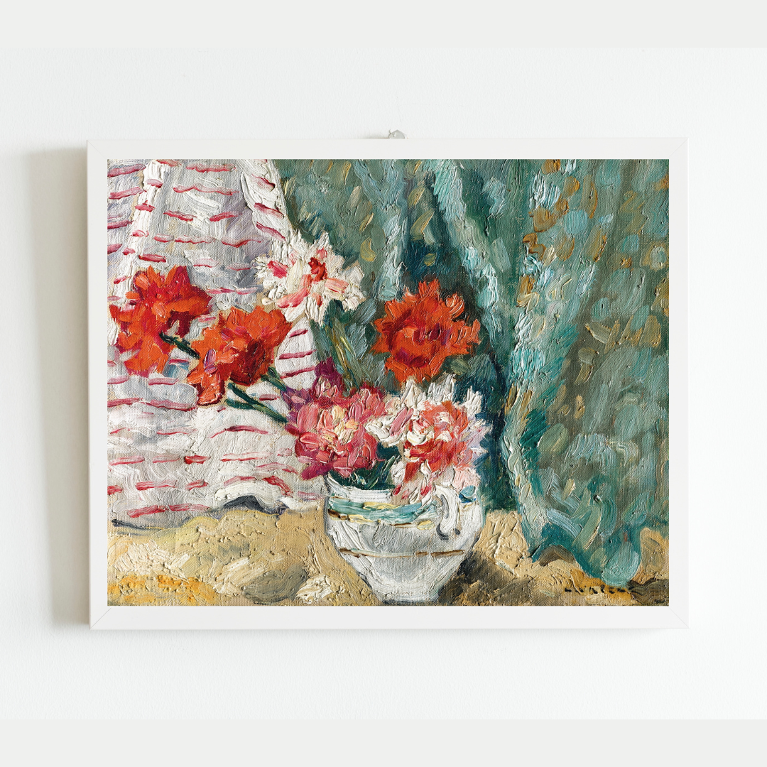 French Floral Bouquet Antique Art Print
