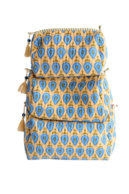 Evil Eye Charm Toiletry Bag, Set of 3