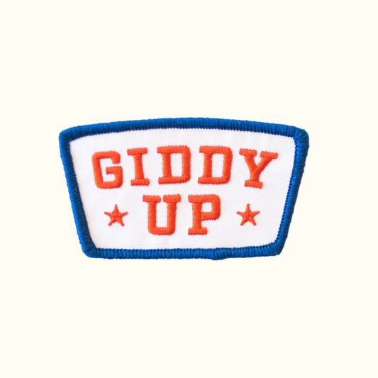 Giddy Up Embroidered | Iron on Patch