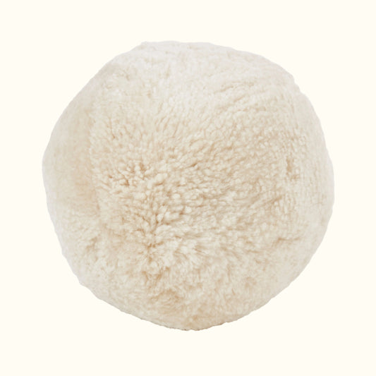 Fleece Sheepskin Ball Throw Pillow
