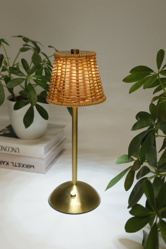 Rechargeable Rattan LED Lamp