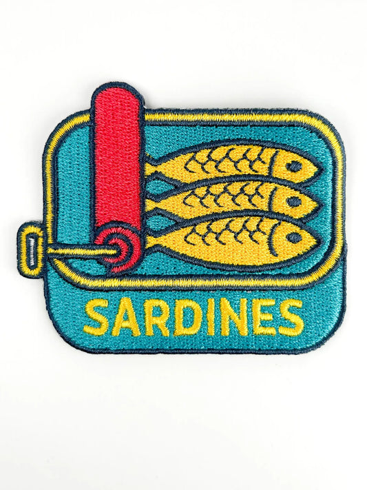 Embroidered Iron-On Patch | Sardines