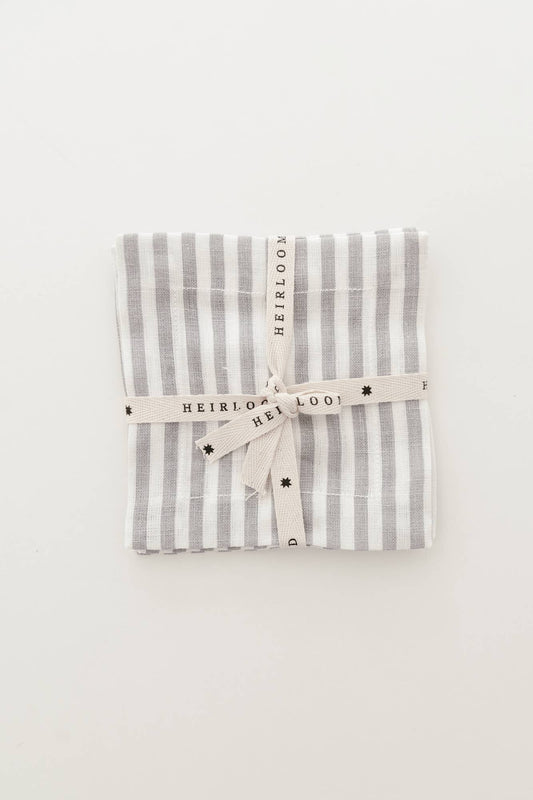 Keepsake Linen Cocktail Napkin in Light Blue