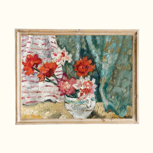 French Floral Bouquet Antique Art Print