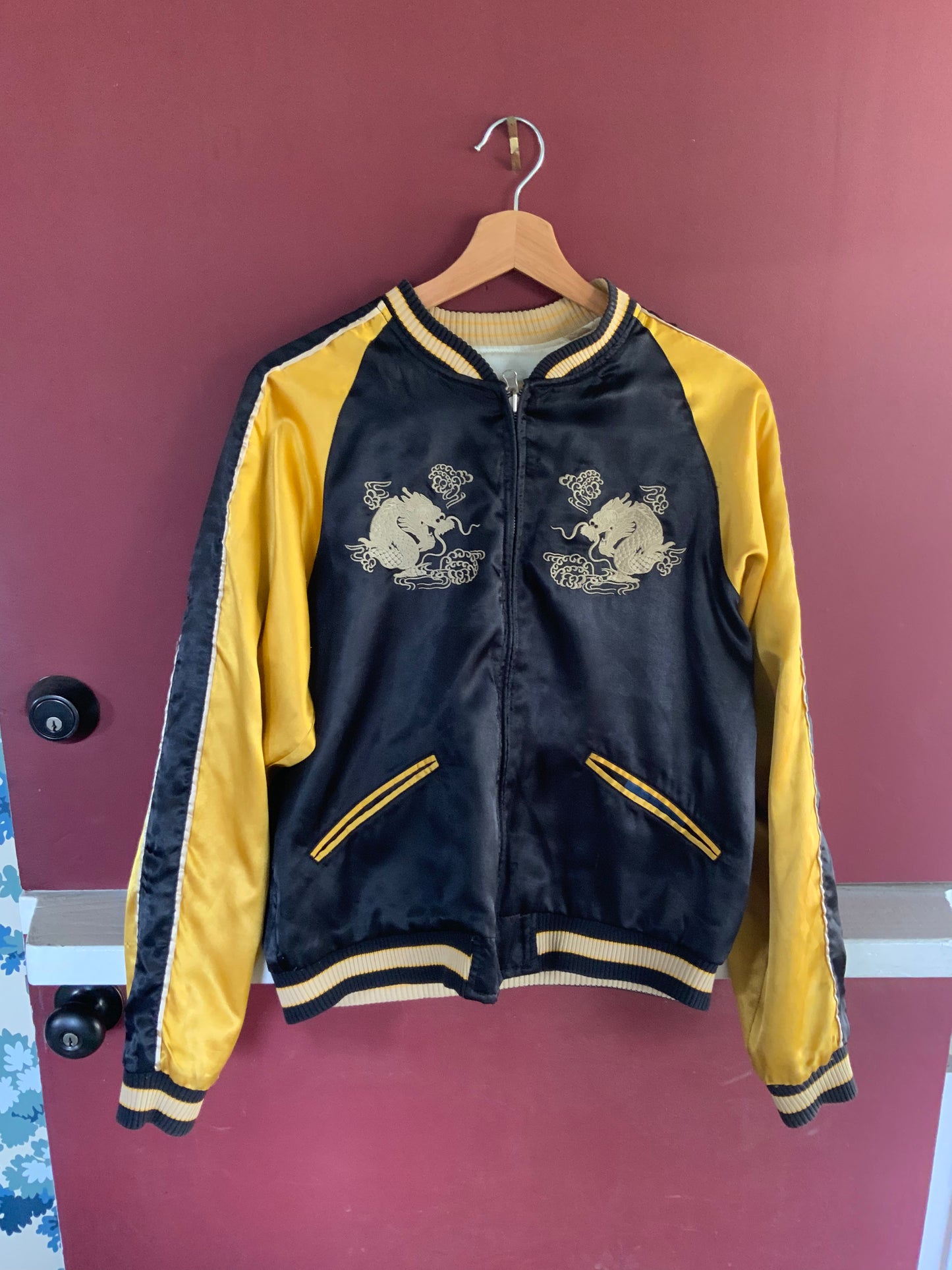 Vintage Silk Reversible Japanese Bomber