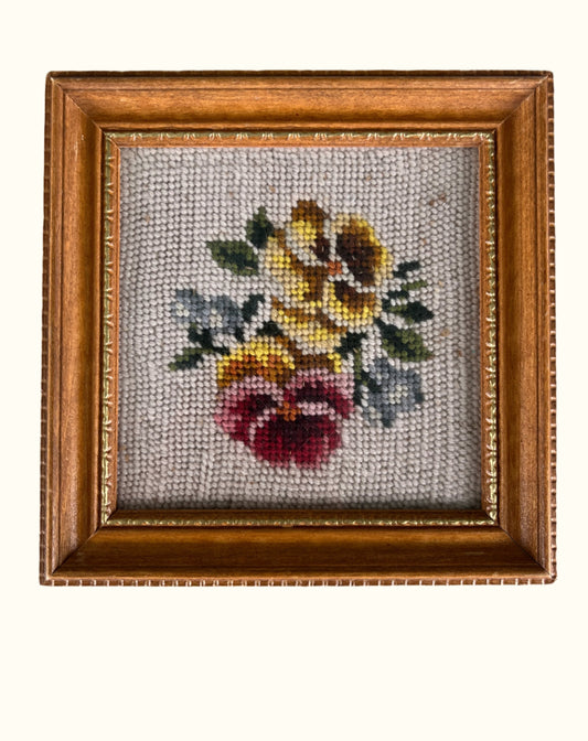 Vintage Floral Needlepoint