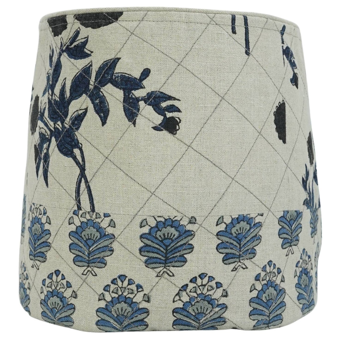 Block Print Linen Baskets - Set of 3