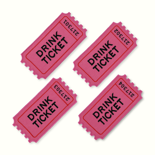 Drink Ticket Cocktail Napkins - Set of 4