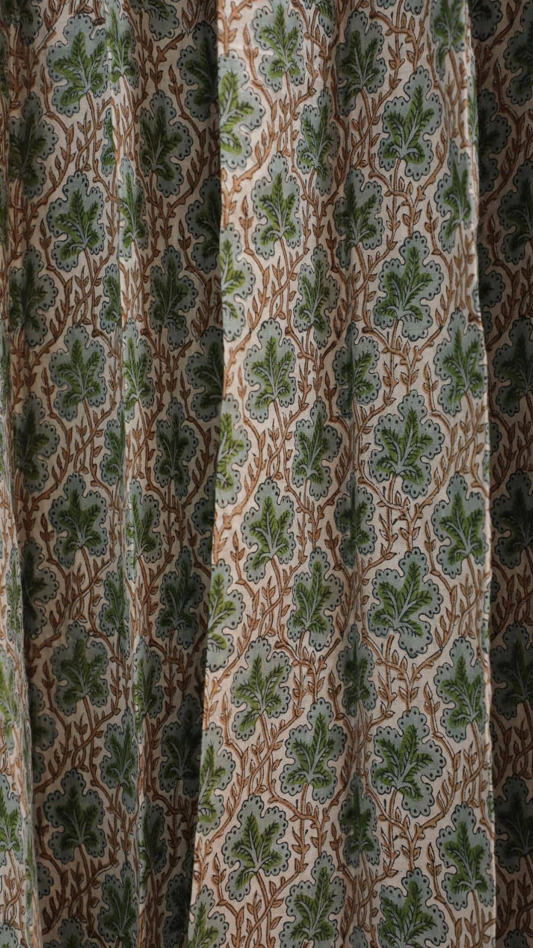 Block Print Plated Curtain