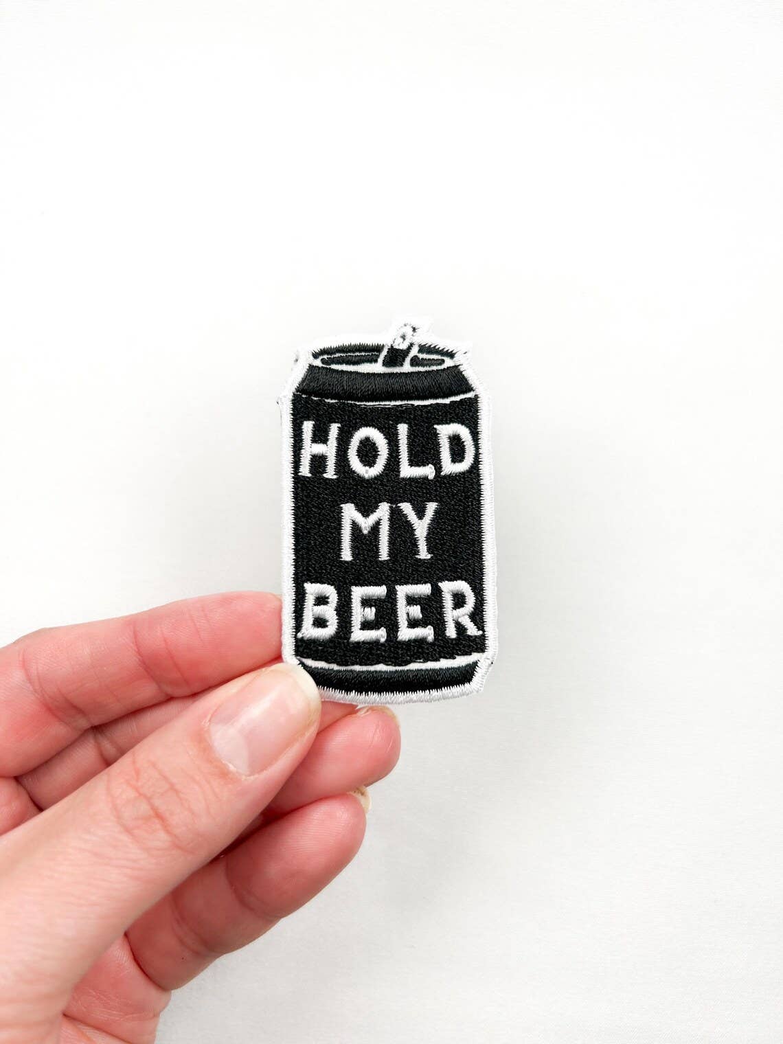 Embroidered Iron-On Patch | Hold My Beer