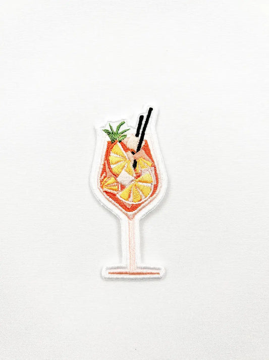 Embroidered Iron-On Patch | Aperol Spritz