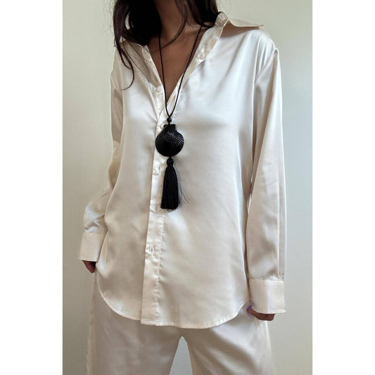 Satin Button Up Shirt