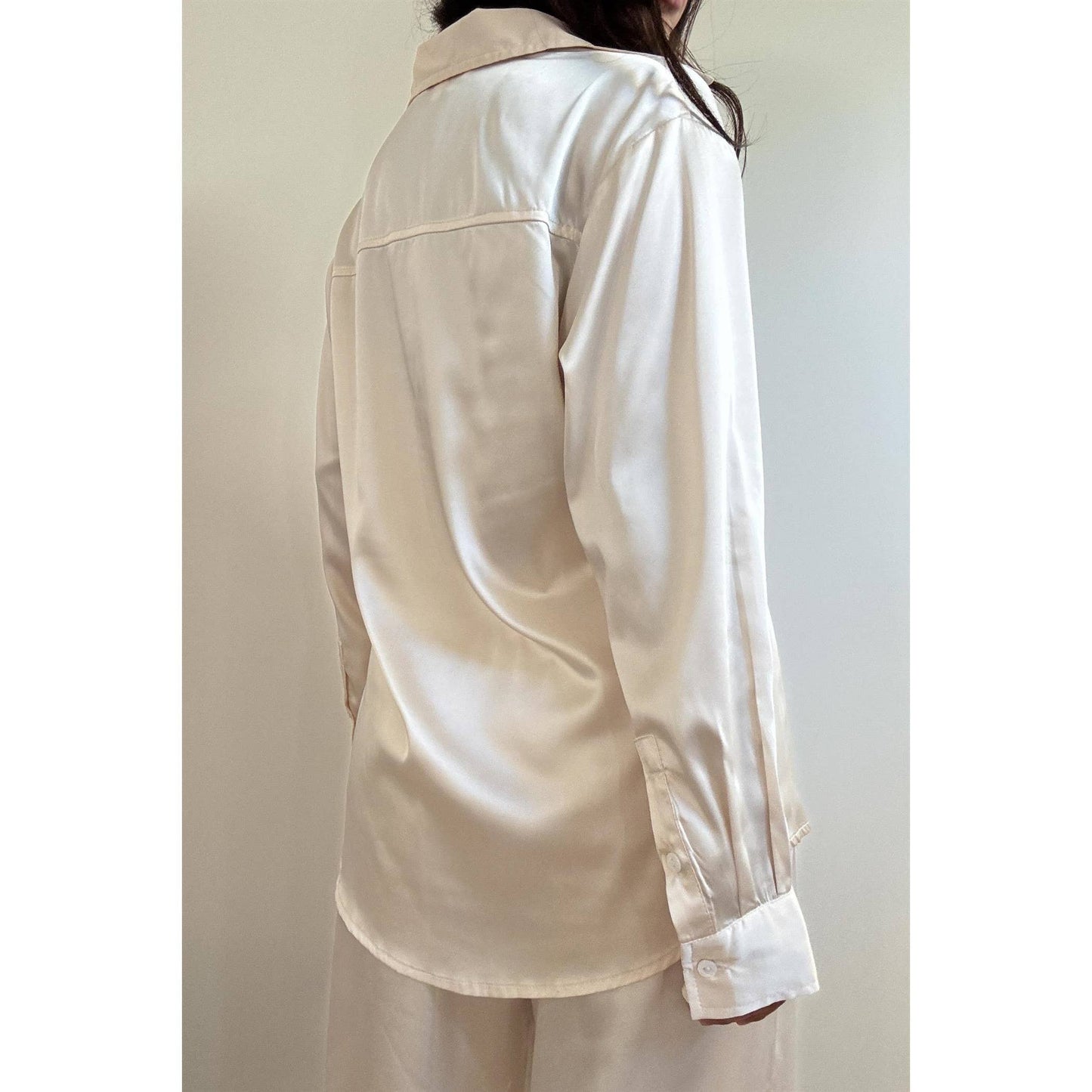 Satin Button Up Shirt