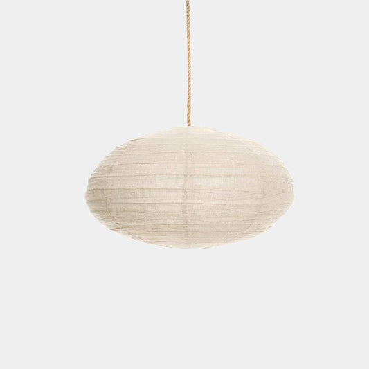 Linen Oval Pendant Light | Taupe